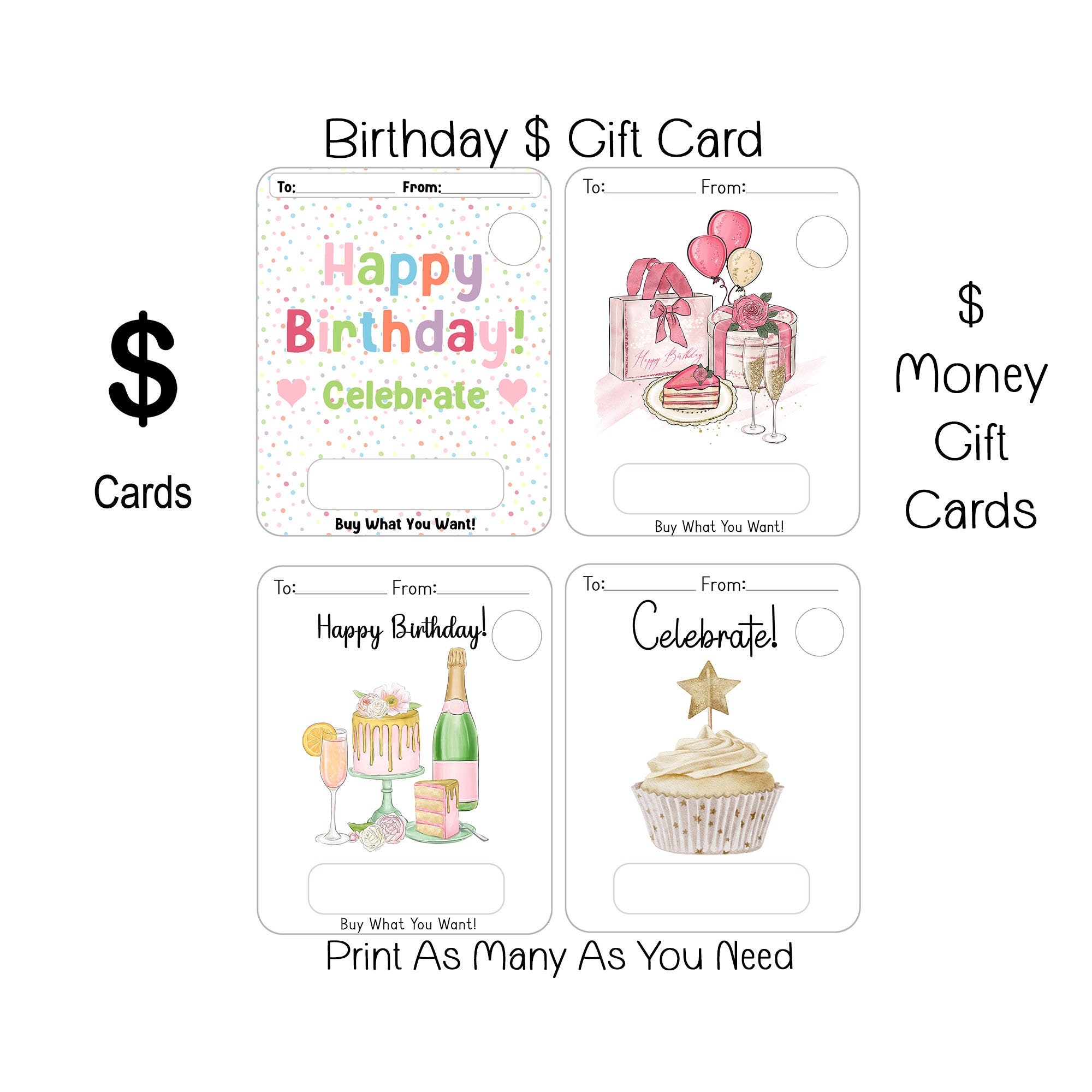Free Printable Happy Birthday Money Holder Download Free Printable 