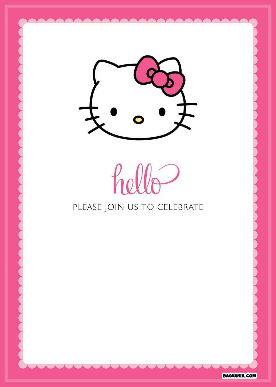 Free Printable Hello Kitty Birthday Invitations FREE Printable 