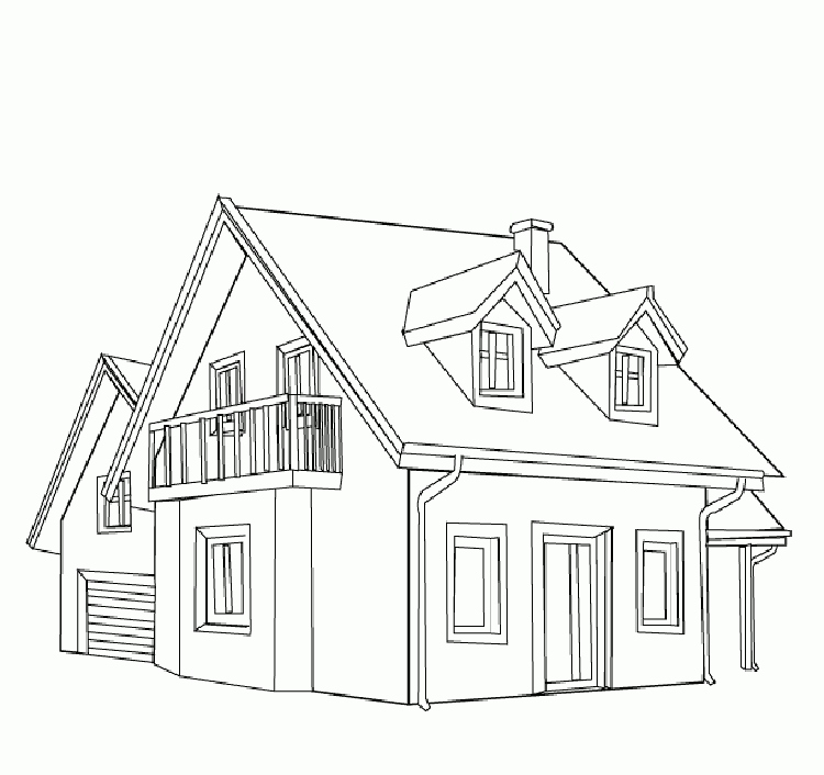 House Coloring Pages