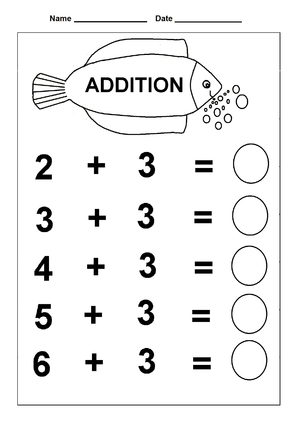 free worksheets for kindergarten