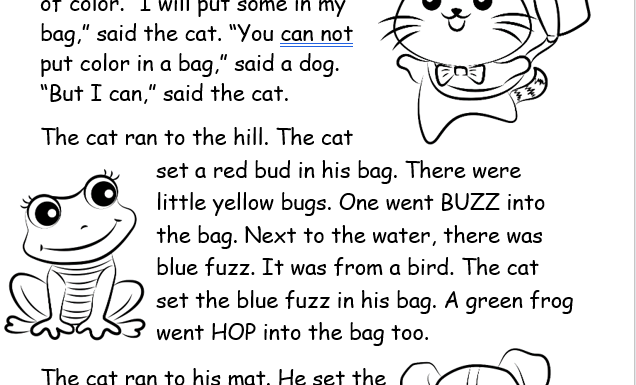 Free Printable Kindergarten Reading Worksheets Activity 47 OFF
