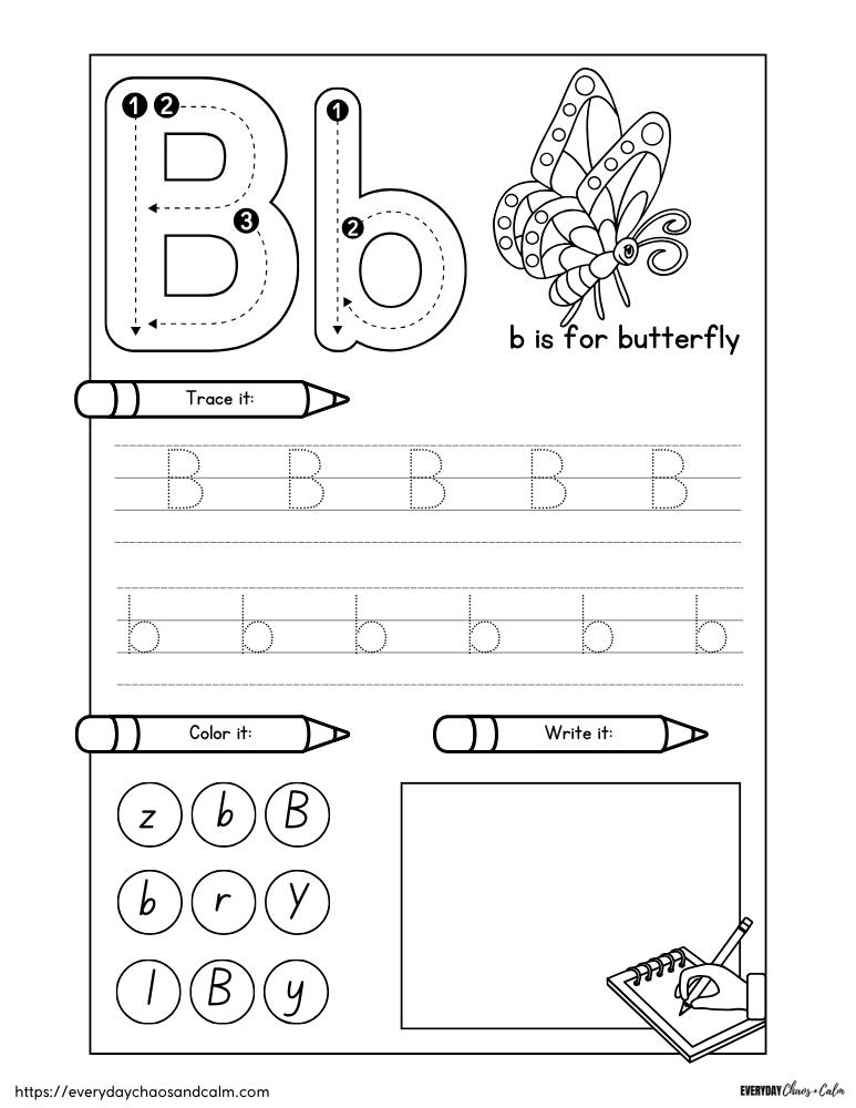 Free Printable Letter B Worksheets Worksheets Library