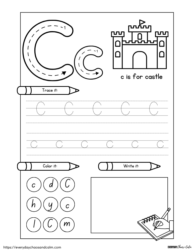 Free Printable Letter C Worksheets Worksheets Library