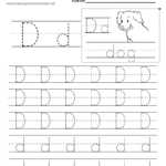 Free Printable Letter D Writing Practice Worksheet