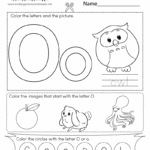 Free Printable Letter O Coloring Worksheet