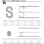 Free Printable Letter S Alphabet Learning Worksheet For Preschool
