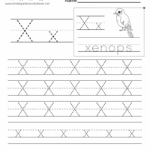 Free Printable Letter X Writing Practice Worksheet For Kindergarten
