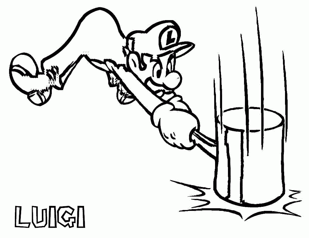 Luigi Coloring Pages