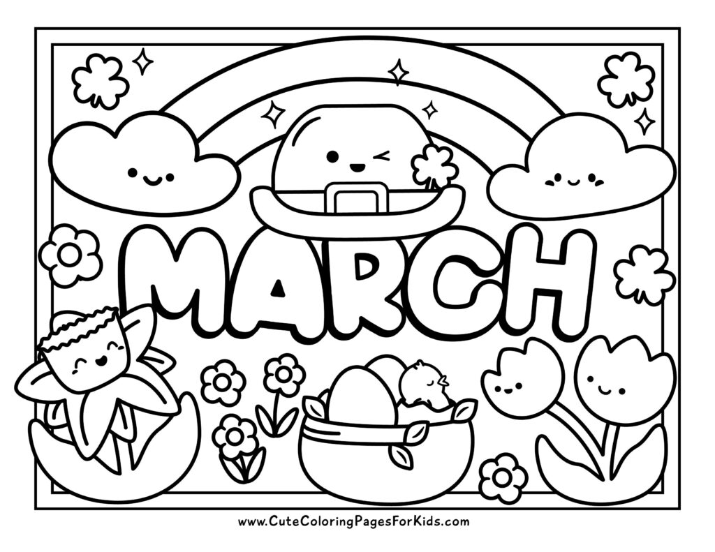 Free Printable March Coloring Pages For Kids Cute Coloring Pages