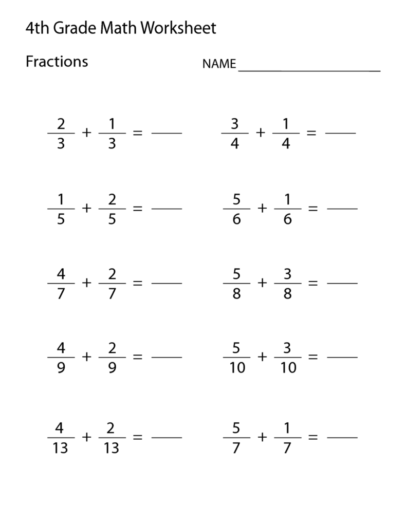 printable worksheets grade 4