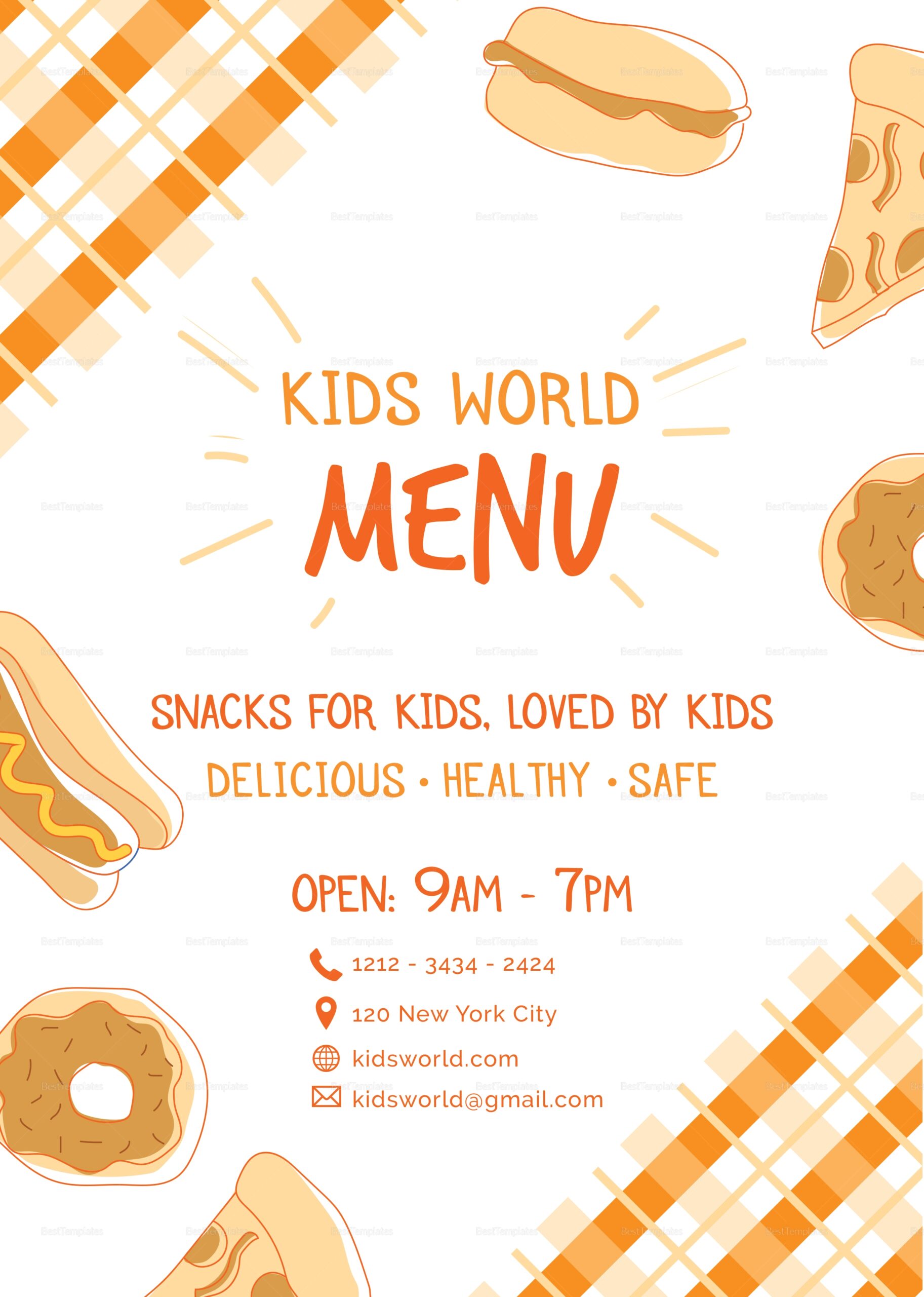 Free Printable Menu Templates