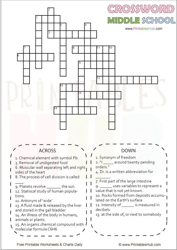 free printable crossword puzzles pdf