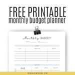 Free Printable Monthly Budget Worksheet PDF A4 And Letter