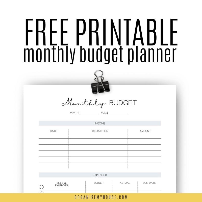 Free Printable Monthly Budget Worksheet PDF A4 And Letter