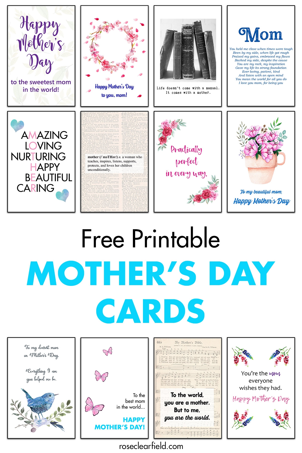 Free Printable Mother 39 s Day Cards Rose Clearfield