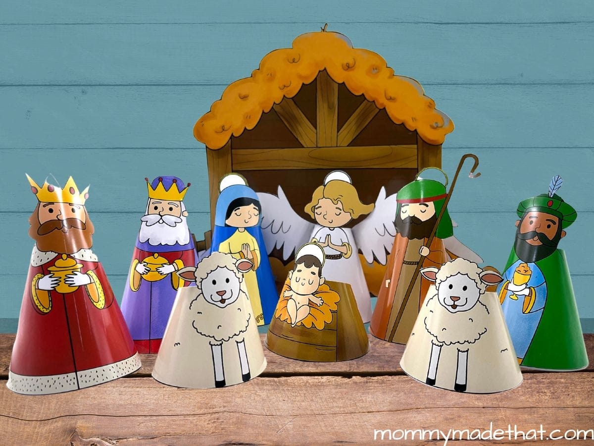 Free Printable Nativity Scene Super Cute 3D Scene 