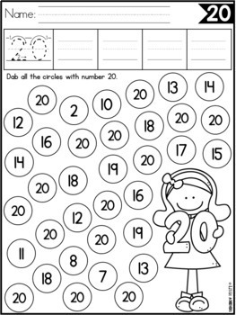 Free Printable Number Recognition Worksheets 1 20 PDF Number 