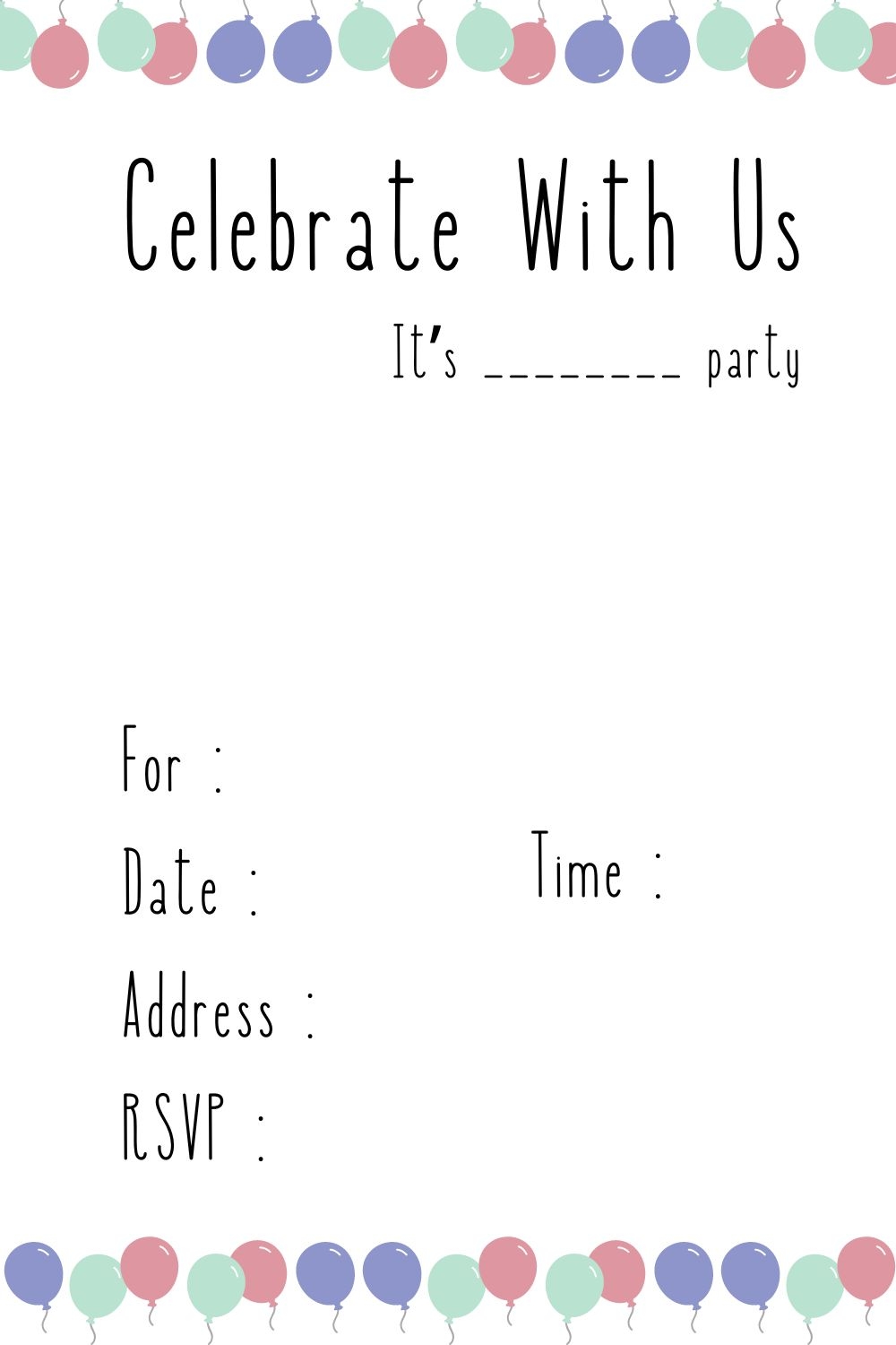 free printable invitation templates