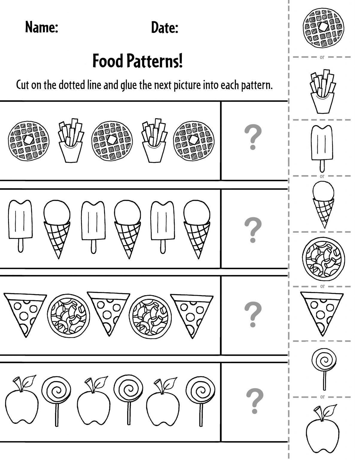 FREE Printable Pattern Worksheets For Preschool The Hollydog Blog 