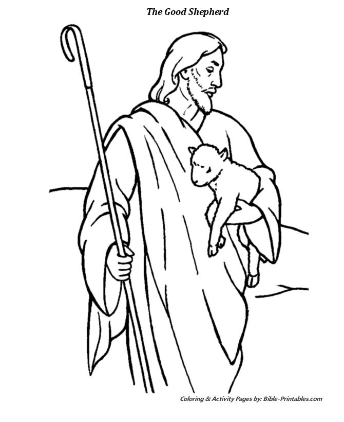 printable picture of jesus the good shepherd