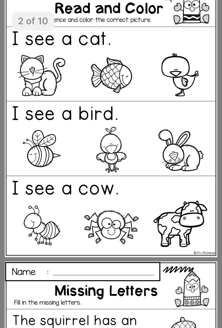 pre k worksheets free