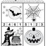 FREE Printable Preschool Halloween Counting Worksheet Halloween