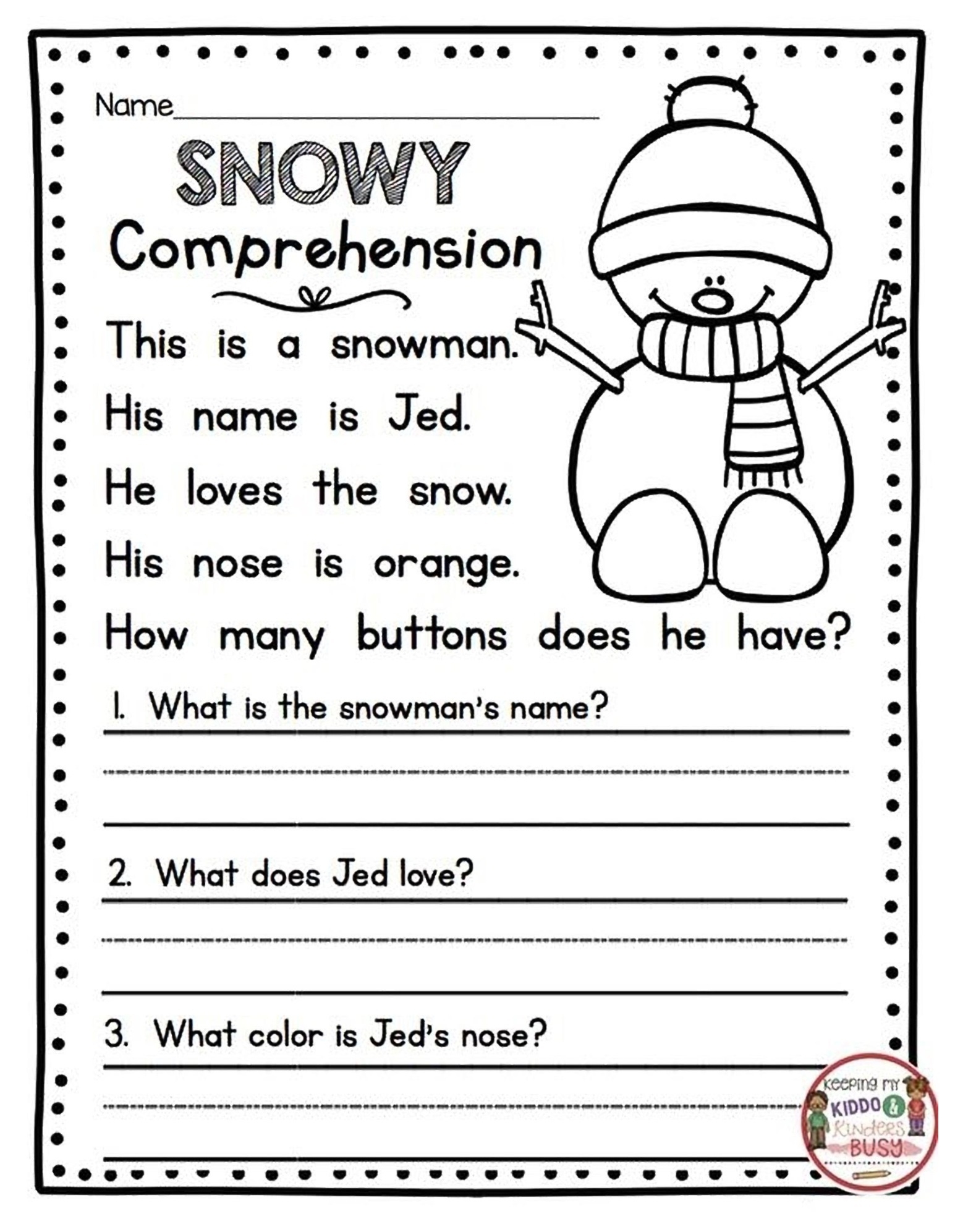 printable reading activities