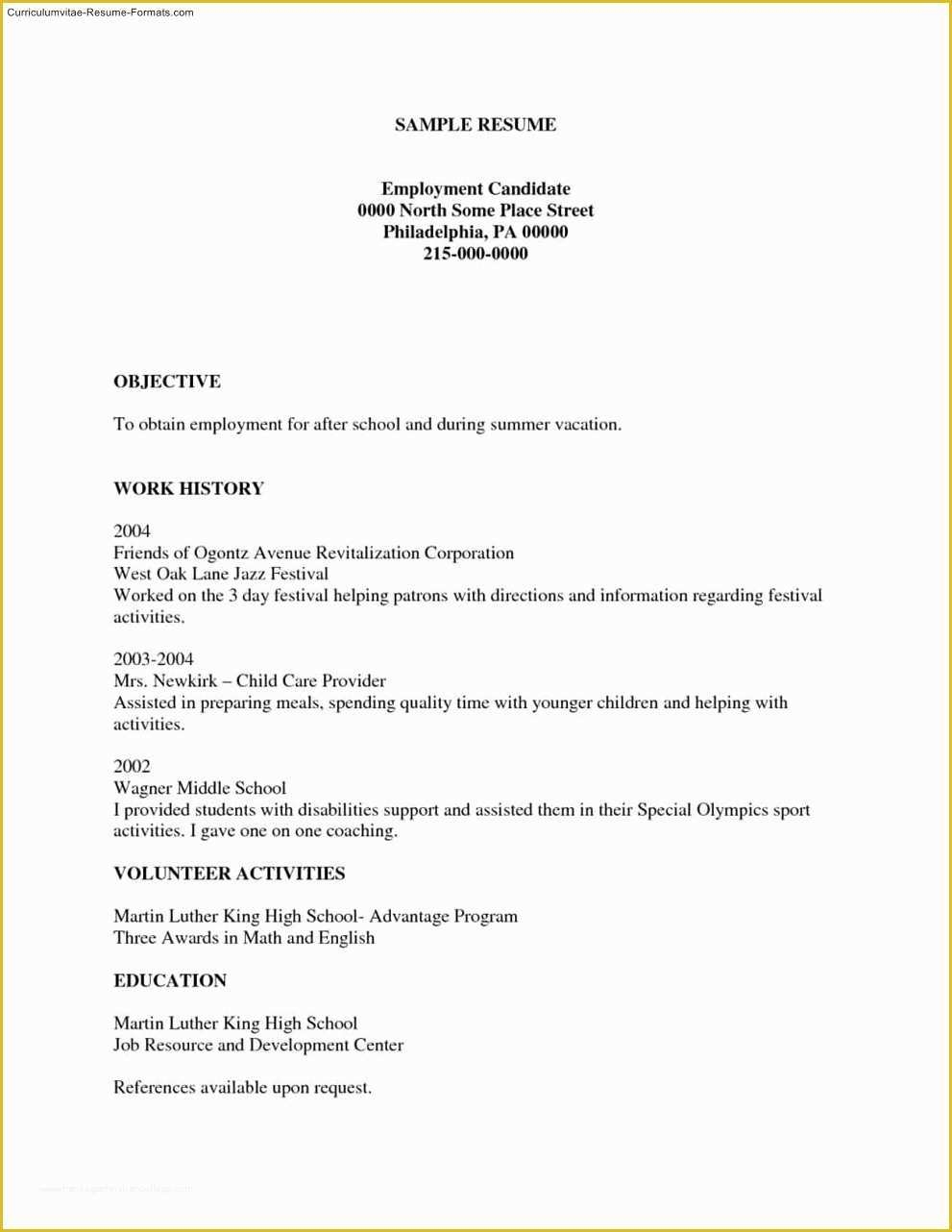 Free Printable Resume Templates Of Free Printable Resumes Templates 