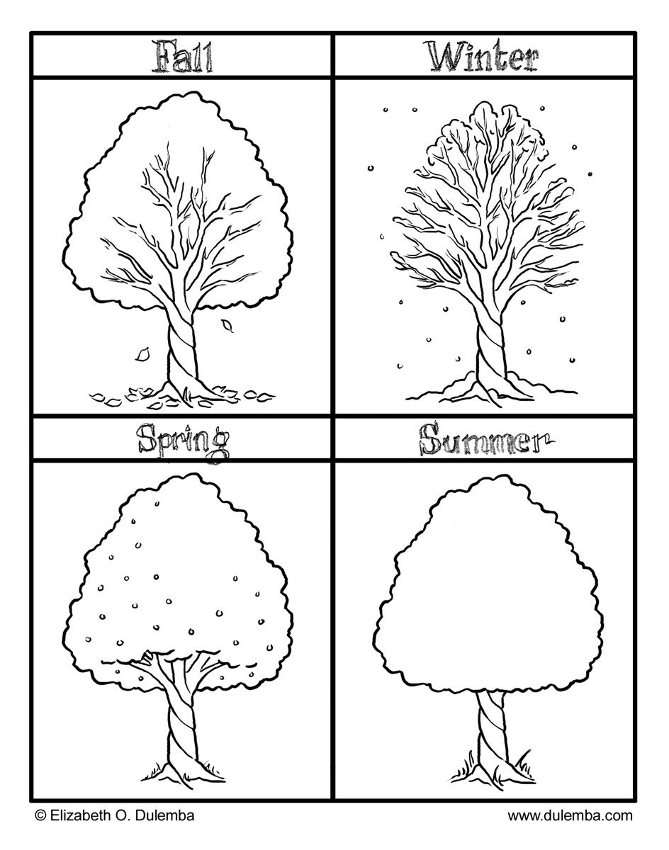 tree seasons printable