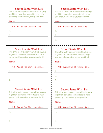 Free Printable Secret Santa Cards Infoupdate