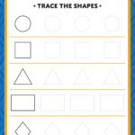 Free Printable Shape Tracing Worksheet Worksheet Kiddoworksheets