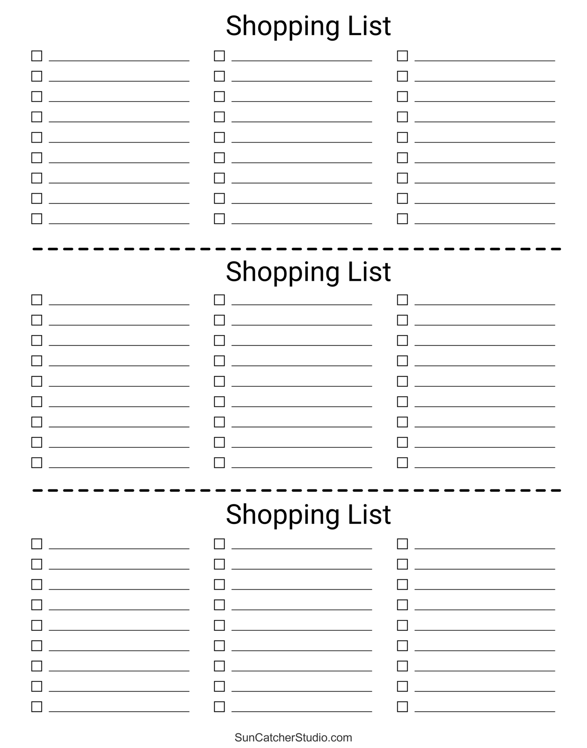 Free Printable Shopping List Template Printables Template Free