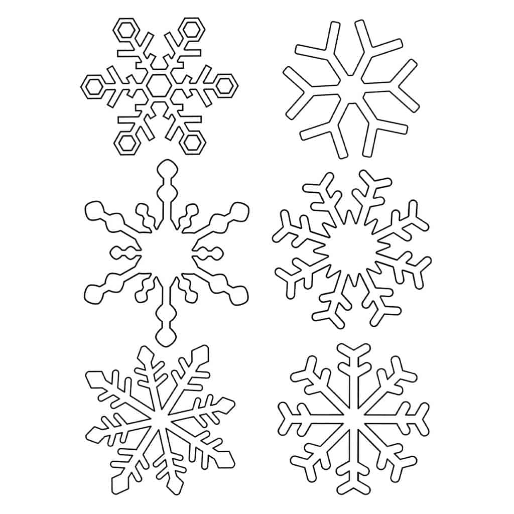 free printable snowflake template pdf
