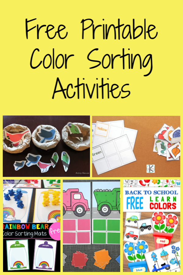 printable sorting activities