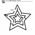 Free Printable Star Maze Worksheet For Preschool