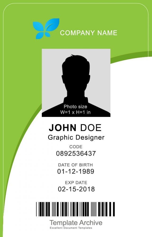 Free Printable Student Id Card Template Bruce F Harmon