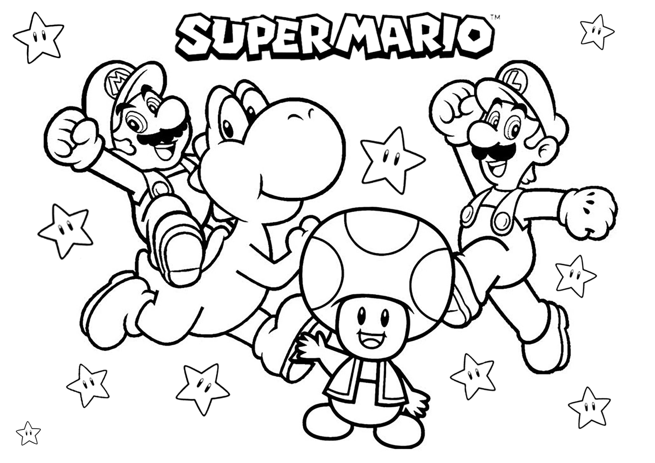 free coloring pages mario