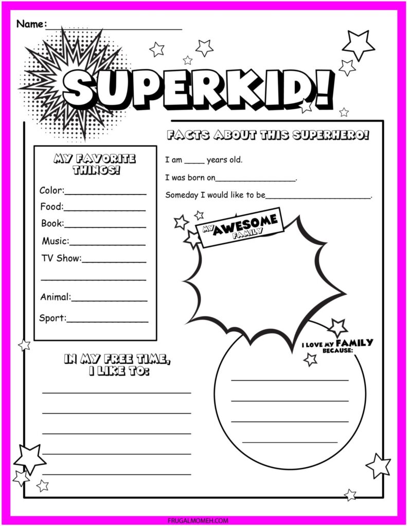 FREE Printable Superhero Worksheets Activity Sheets Frugal Mom Eh
