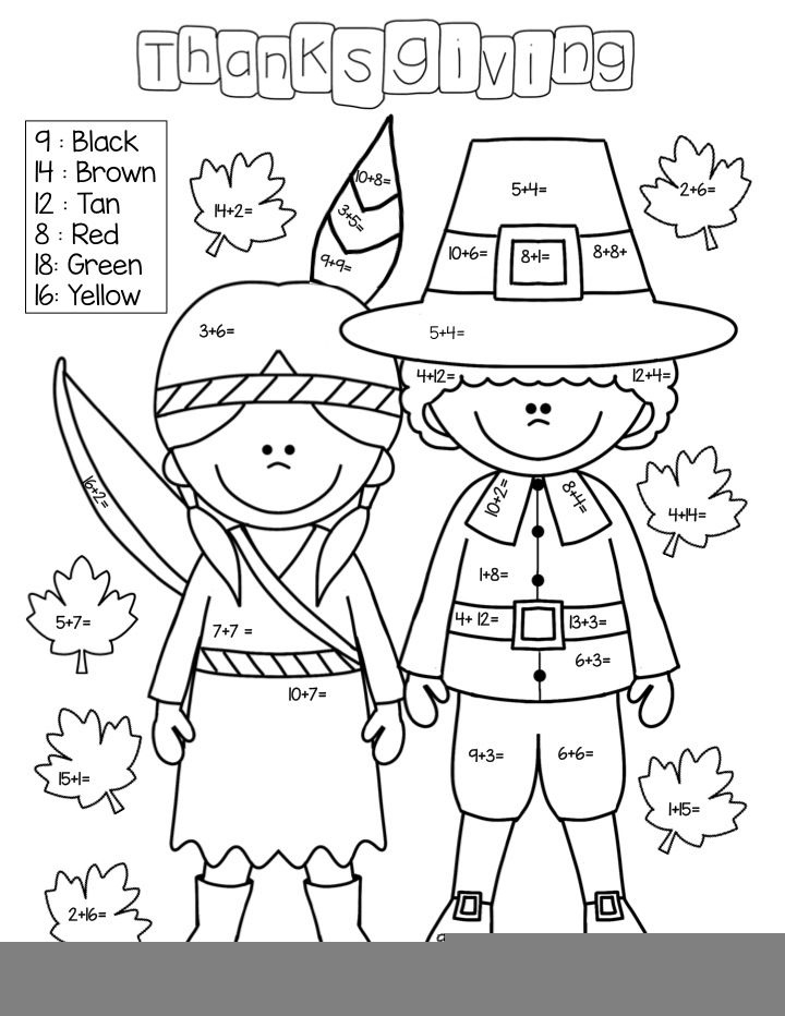Free Printable Thanksgiving Math Worksheets For Kindergarten 