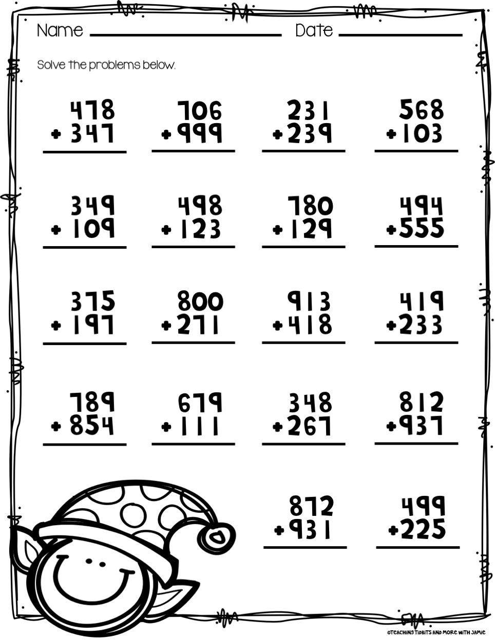 third grade worksheets