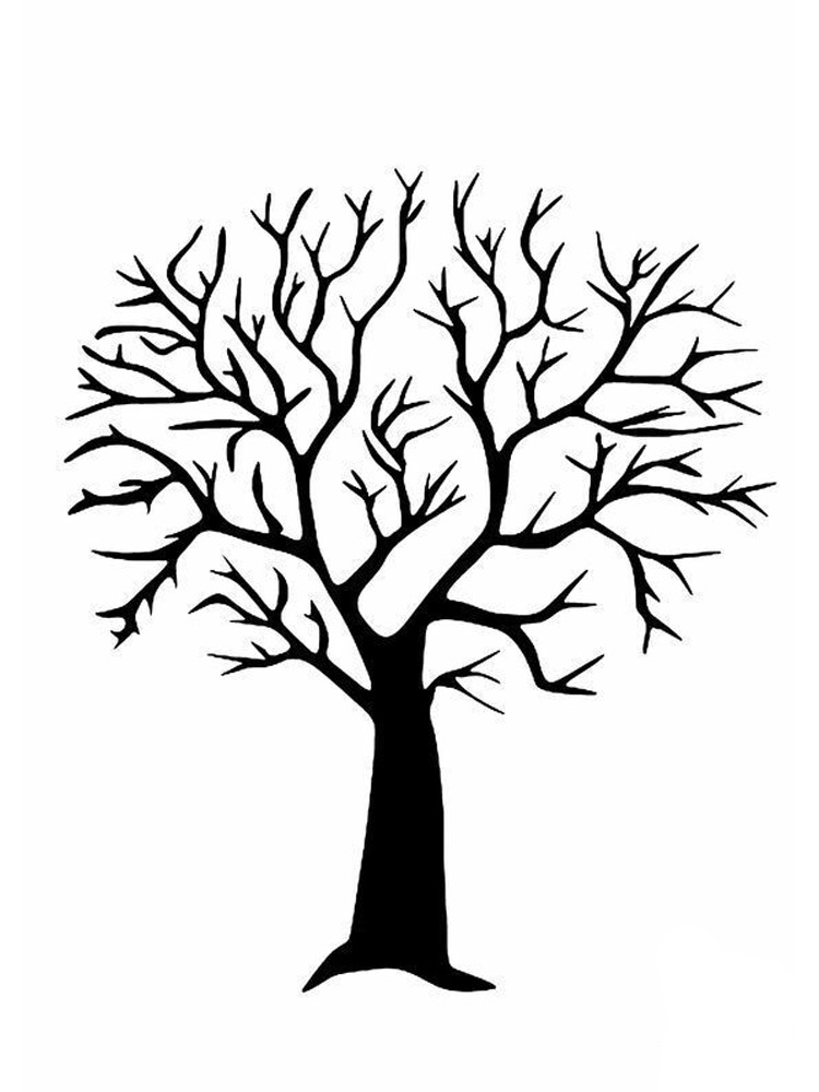 printable tree without leaves free