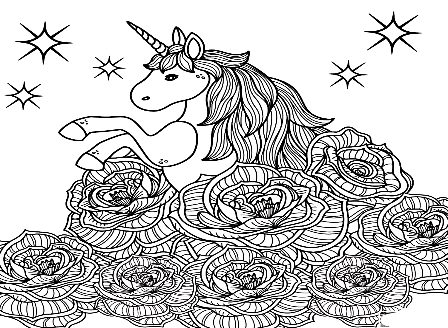 Free Printable Unicorn Coloring Pages Unicorn Coloring Pages 