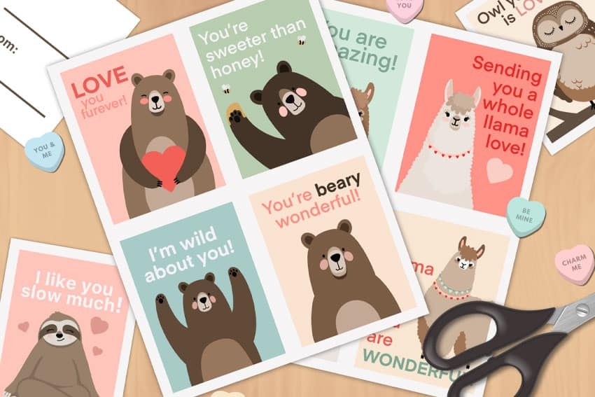 Free Printable Valentine 39 s Cards Super Cute Valentines For Kids