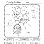 Free Printable Valentine 39 s Day Addition Worksheet