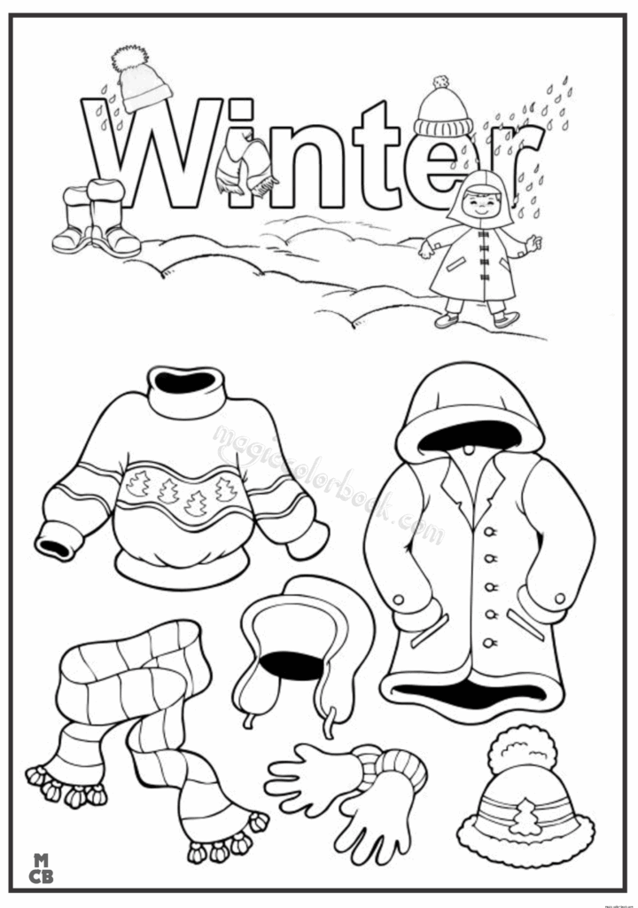 Free Printable Winter Clothes Coloring Pages Free Templates Printable