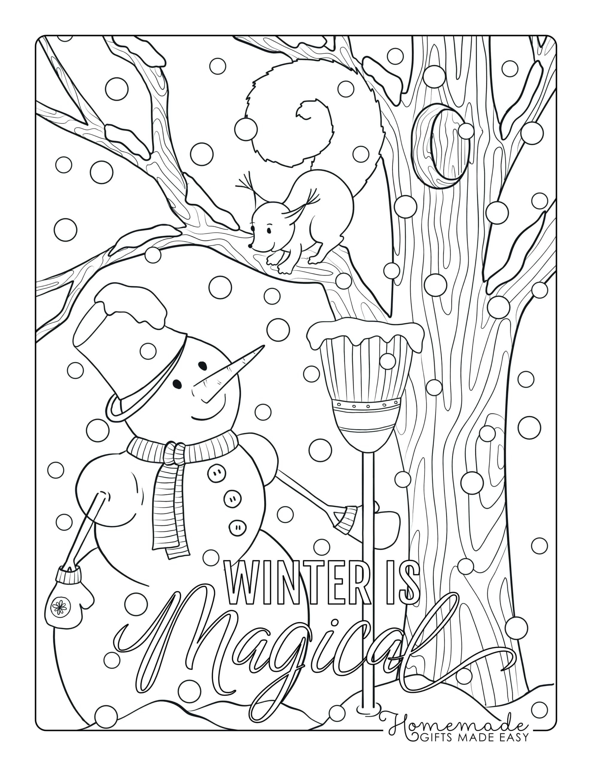 Free Printable Winter Coloring Pages Vrogue co
