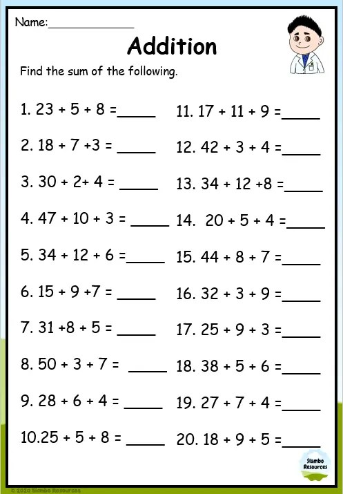 Free Printable Worksheets Grade 2 Download Free Printable Worksheets 