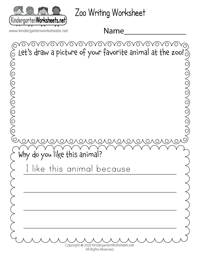 printable worksheet for kindergarten