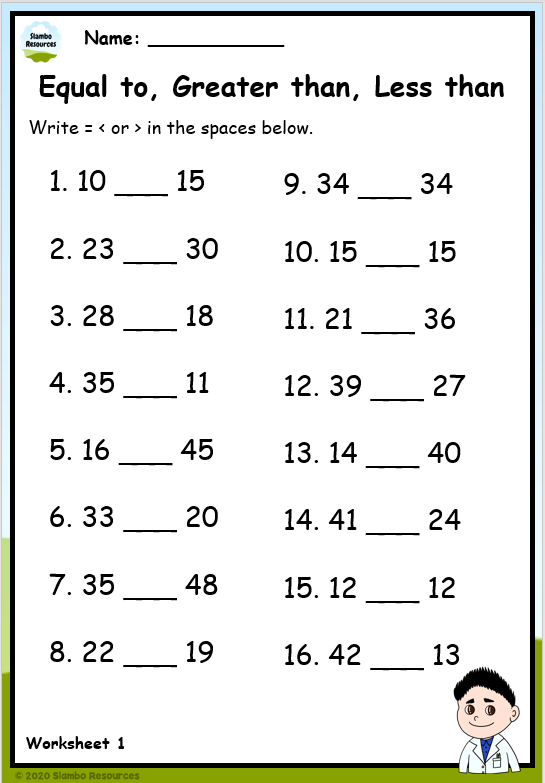 Free Printables For Kids To Practice Maths More Than And Less 