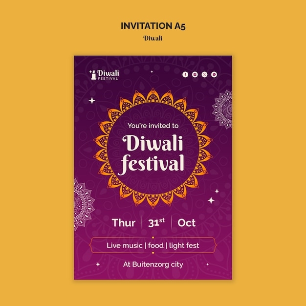 invitation template diwali